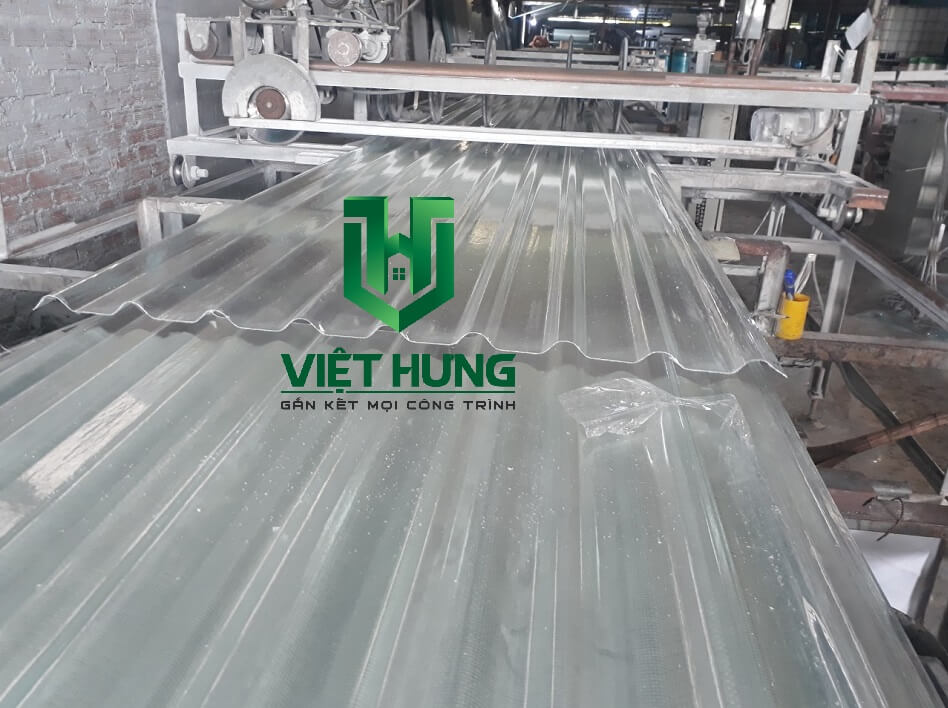 Tôn nhựa lấy sáng sợi thủy tinh composite Frp trắng trong mờ