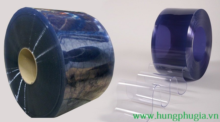 Màn nhựa pvc ngăn lạnh màu xanh trong