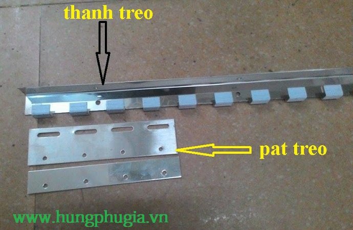 Phụ kiện thanh treo pát treo màn nhựa pvc